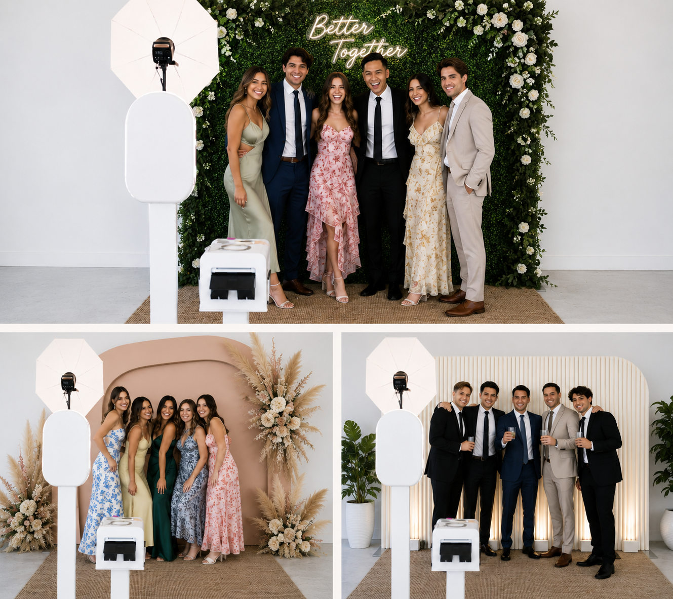 Couple posing at The Frame House photo booth